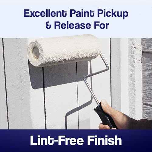 FoamPro 22 High Capacity Slit-Foam Paint Roller Cover for Semi-Rough & Uneven Surfaces - for Acoustical Ceilings, Textured Walls & Fences, Pavers - 9" x 1/2" Nap
