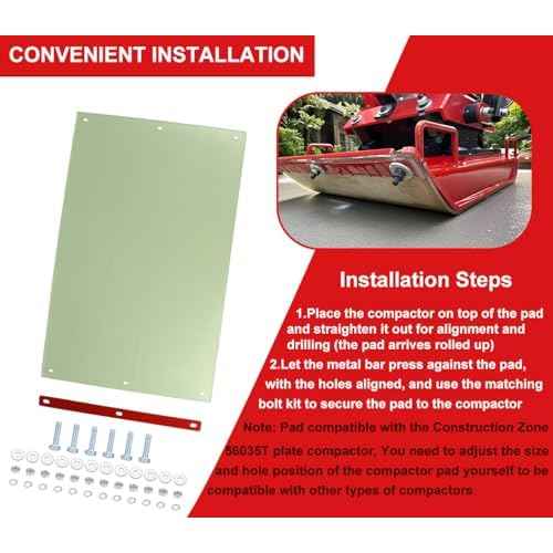 Upgraded 56035-047 Plate Compactor Pad for Pavers, Plate Compactor Polyurethane Pad, 27.5"x17.5"
