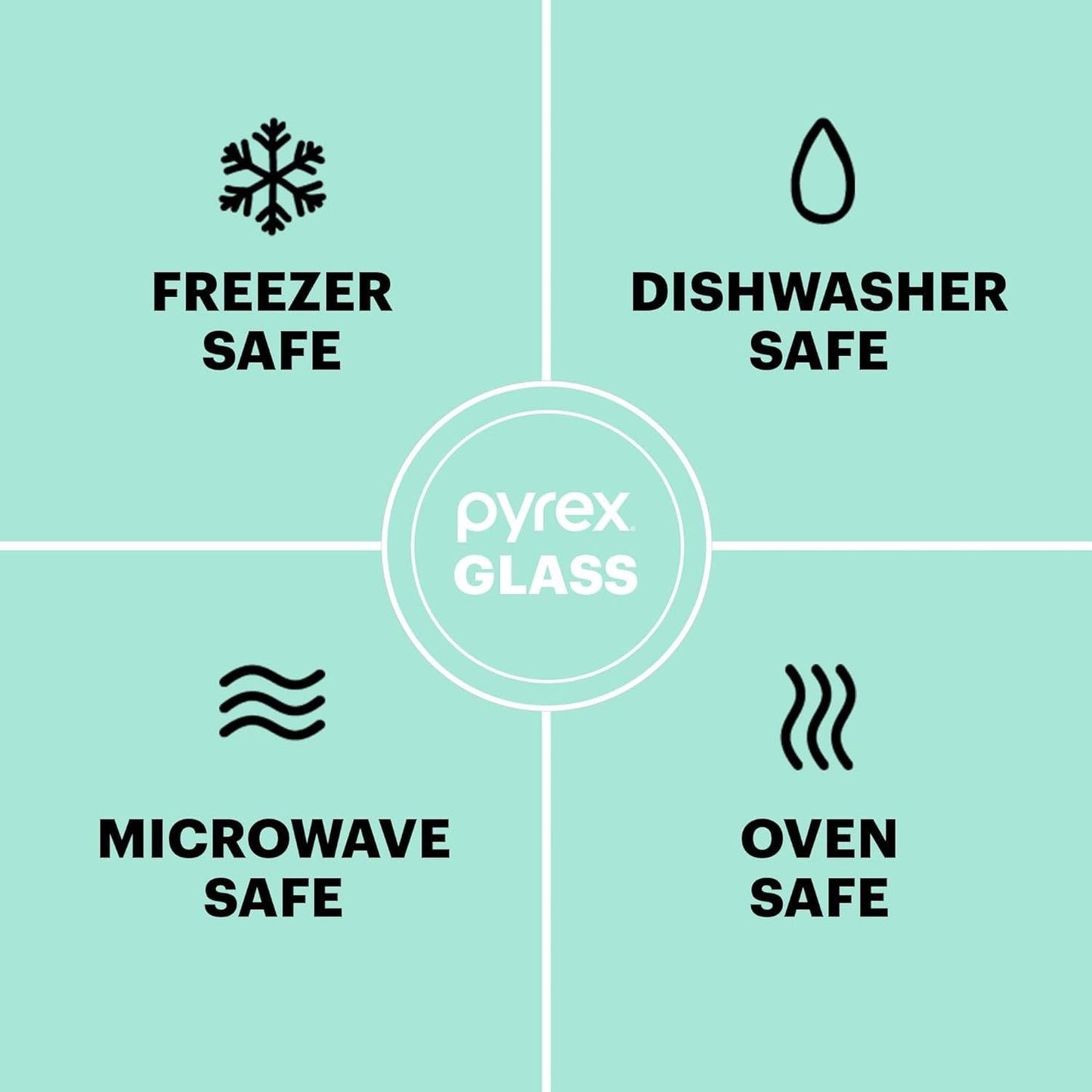 Pyrex Sculpted (3-Pack) Glass Mixing Bowls Set With Lids For Prepping, Baking and Cooking, Preheated Oven, Dishwasher, Freezer, and Microwave Safe