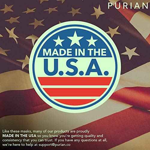 PURIAN Kids Reusable Halloween Face Mask, Glow in the Dark Child Mask USA MADE