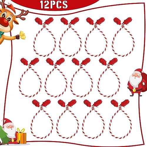 LOKIPA 12PCS Christmas Garland Ties, Reusable and Flexible Twist Ties for Banister Home Decoration