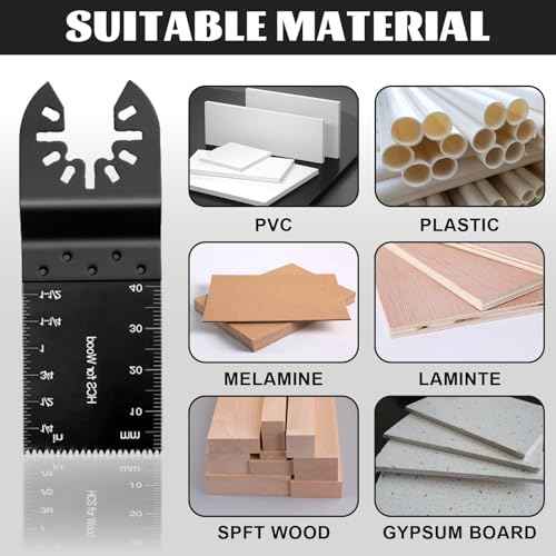 50-Piece Oscillating Tool Blades Kit -Universal Quick-Change Multi-MaterialCutting Blades for Wood, Metal, PlasticFits Dewalt, Milwaukee, Bosch, Makita,Ryobi & More
