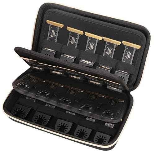 Hard Storage Case for 30 Titanium Oscillating Saw Blades - Universal Multitool Blades Travel Case