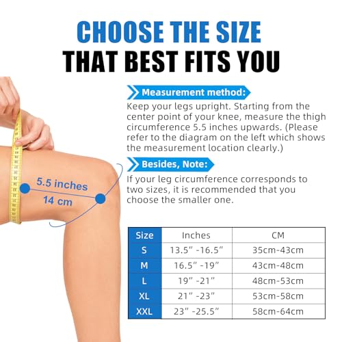 DOUFURT Knee Brace for Women & Men Knee Compression Sleeve Meniscus Tear, Patella Stabilizer knee support for knee Pain, ACL, MCL, Arthritis, Running