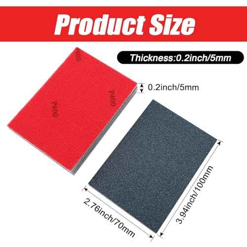 10PCS 320Grit/#2000 Sanding Sponge Assortment Pack, 4x3 Inch Superfine Grit Hand Sanding Block Variety Pack, Wet Dry Flexible Sandpaper Sponge for Drywall, Model, Wood, Furniture