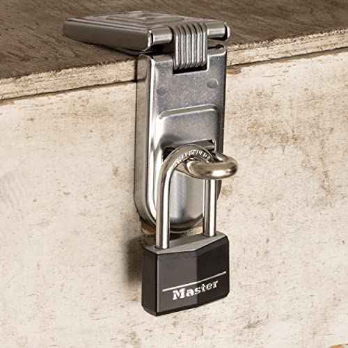 Master Lock Covered Aluminum Padlock with Key, 141QLF, 4 Pack Keyed Alike