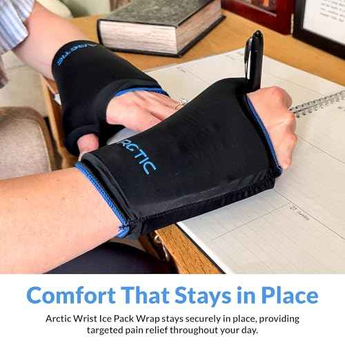 Two Pack | Wearable Thumb & Wrist Ice Pack ? Reusable Hot Cold Compression for Hand, Finger, Carpal Tunnel, Arthritis, and Tendonitis Relief (S/M)