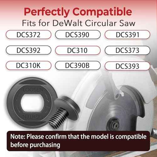N621119 648697-00 Steel Outer Clamp Washer Blade Circular Saw Bolt Fit for DeWalt DCS372 DCS390 DCS391 DCS392 DC310 DCS373 DC310K DC390B DCS393 Durable New Replacement Parts