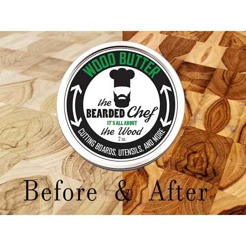 The Bearded Chef Wood Butter - 2 fl oz - Cutting Boards - Butcher Blocks - Made in The USA