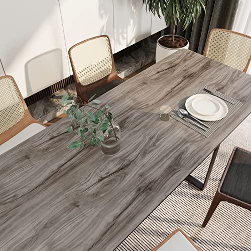 CRE8TIVE Matte Grey Washed Wood Contact Paper Peel and Stick Wood Wallpaper Removable Rustic Wood Grain Contact Paper for Countertops Waterproof Faux Wood Vinyl Wrap for Bedroom Cabinets Table 12"x80"