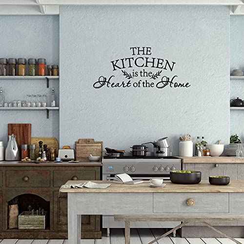 The Kitchen is The Heart of The Home Vinyl Wall Decal Art Letters Art Mural Home D?cor