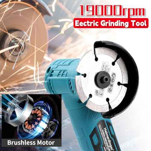 Brushless Mini Angle Grinder Compatible with Makita 18V Battery(Not Included),Cordless Electric Grinding Tool,19500rpm Compact Power Handheld Cutter for Metal Grinding,Cutting