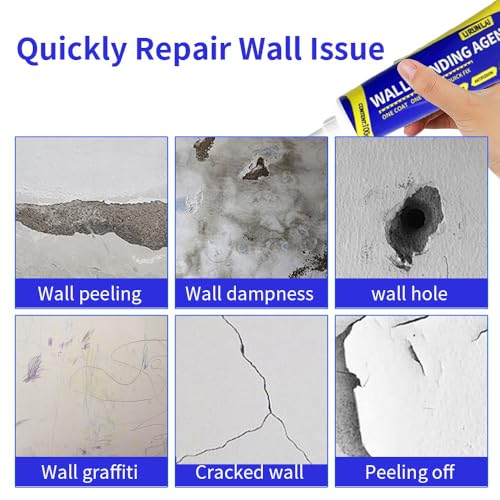 Wall Mending Agent, Quick Spackle Wall Repair, Universal Wall Hole Filler, Drywall Hole Filler for Home, Easy Use Plaster Wall Repair, Self Adhesive Wall Spackle for Crack, Scratches (2)