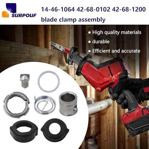 14-46-1064 42-68-0102 42-68-1200 Blade Clamp Assembly Kit Supersedes Compatible with Milwaukee Replace Sawzall Models 2620-20, 2620-21, 2621-20, 2621-21, 2720-20, 2720-21, 2720-22