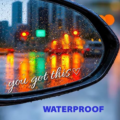 (3 Pcs) You Got This Mirror Sticker Inspirational Positive Quote Vinyl Decal with Heart for Car Rear View Mirror Window Laptop Motorcycle Motivational Waterproof Sticker 4 inches