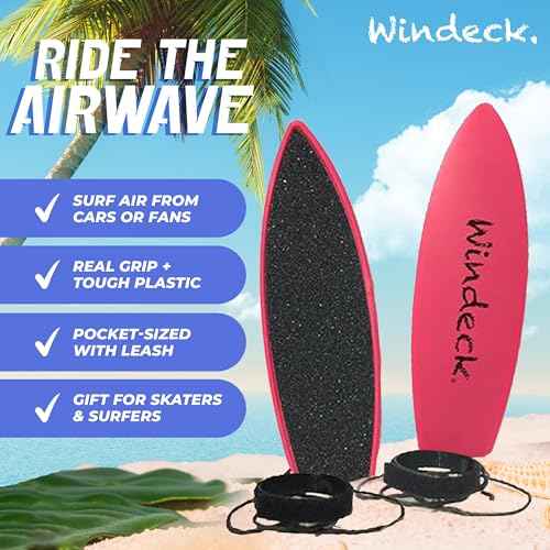 Finger Surfboard ? Pink Panther Mini Finger Board Toy for Kids & Skaters | Air Surf Car Window Toy with Grip Tape & Leash | Hand Surfboard Gift for Girls, Surfers & Travel Entertainment