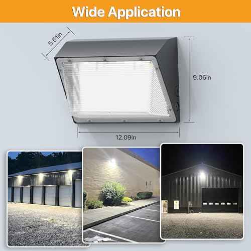 120W LED Wall Pack Light with Dusk to Dawn Photocell 18,000LM(150LM/W) Wall Mount Flood Light Outdoor IP65 Waterproof 5000K Led Security Commercial Area Lighting for Yard, Garage, Barn