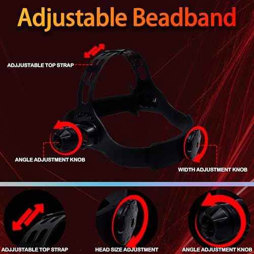 Welding Helmet Auto Darkening with 4 Arc Sensors Wide Shade 4/5-9/9-13 for TIG MIG Weld Grinding Cutting,1/1/1/1 Optical Clarity 3.94"¡¿2.64"Large Viewing Screen True Color Welder Mask Solar & Battery