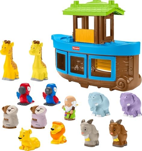 Fisher-Price Little People Toddler Toy Noahâs Ark Playset with 12 Animals & Noah Figure for Pretend Play Kids Ages 1+ Years