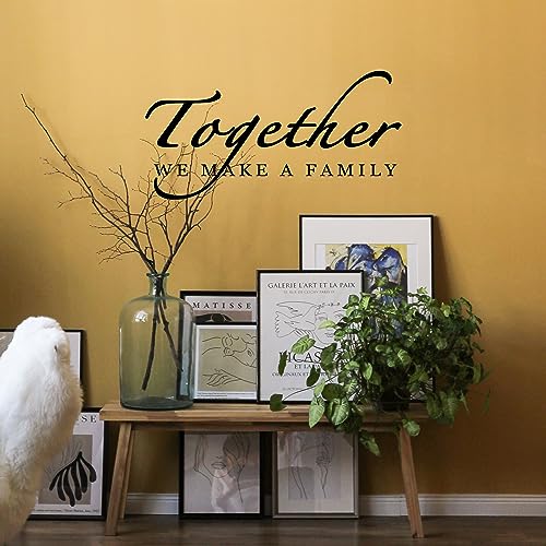 English Proverbs Series Together we make a family love home DIYWall Art Saying Inspirational Uplifting Removable Vinyl Sticker Bedroom Living Sitting Room Hallway Quotes Decor 10''H X 23'' W