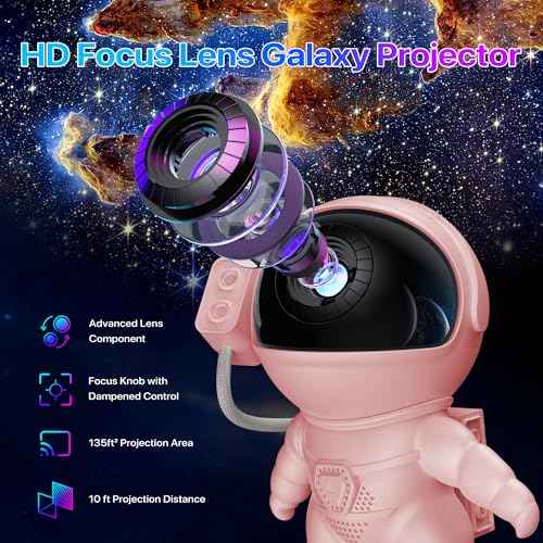 Galaxy Projector, 12 in 1 HD Planetarium Astronaut Galaxy Projector for Bedroom, Galaxy Star Night Light Projector for Kids Adults Gaming Room/Party/Home D?cor