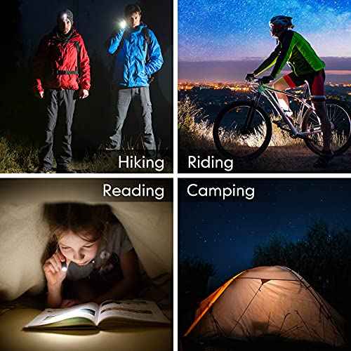 Mudder 10 Pack Mini LED Flashlight 3 Lighting Modes Small Adjustable Handheld Flashlight with Belt Clip for Camping Home Hiking Outdoor Work(Black, White Light)