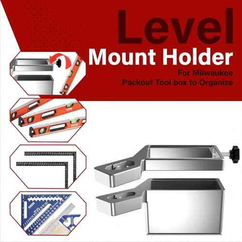 Extension Level Mount Holder Organizer for Milwaukee Packout Tool Box, Bracket for Organization and Storage, Space Saving