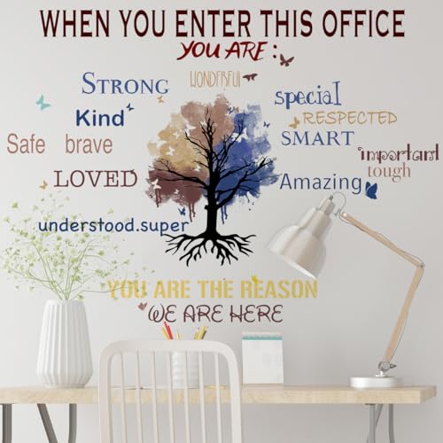 Runtoo Office Inspirational Quotes Wall Decals Positive Sayings Peel and Stick Plants Wall Stickers for Work Motivational Teamwork Company Art We are A Team Wall Decor