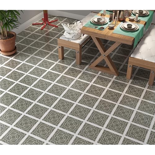 Brick Stencil Set for Crafts (15 Pack, 8x8 Inch), Street Cobblestone & Garden Sidewalk Patterns, Reusable Texture Stencils for Wood, Fabric, Furniture, Terracotta Mosaic & Geometric Floral Tile Design