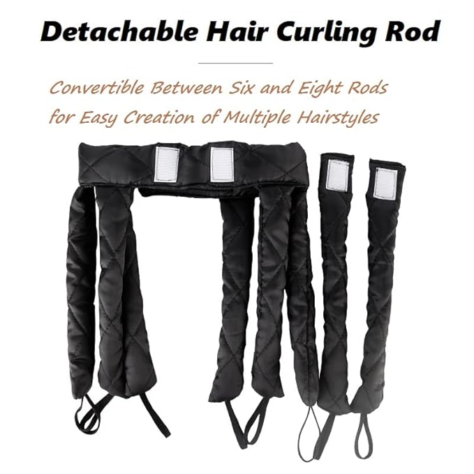 Heatless Curler,2026 New Upgraded Eight Claw Design Heatless Curls, You can Hair Curlers to Sleep in Soft Hair RollersÃ¯Â¼ÂBlackÃ¯Â¼Â