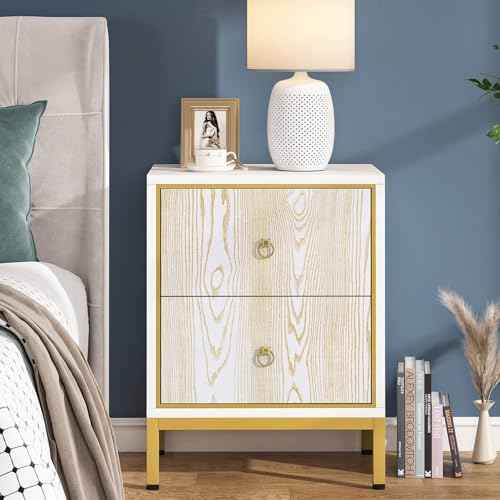 Heroad Peel and Stick Wallpaper Wood Contact Paper Gold and White Wood Grain Contact Paper for Cabinets Countertops Waterproof Self Adhesive, White with Gold Shimmer 78.7¡±x17.5¡±