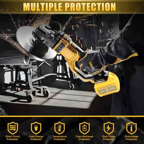 1Pack 9.0Ah Replacement for Dewalt 20V 60V Flexvolt Max Battery Compatible with DCB609 DCB606 DCB612 DCB200 DCB201 DCB203 DCB204 DCB206 DCB207 DCB209