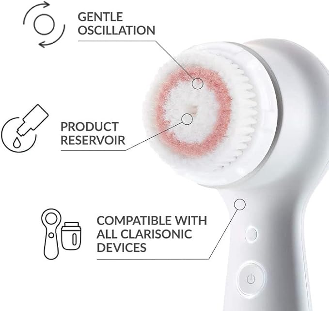 Radiance Facial Cleansing Brush Head Replacement | Compatible with Clarisonic Mia 1, Mia 2, Mia Fit, Alpha Fit, Smart Profile Uplift and Alpha Fit, 2 Pack (Radiance)