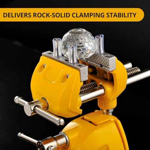 Bench Vise, 360¡Æ Swiveling Articulating Vise, Clamp-On Vise for Workbench, Cast Steel Table Clamp Vise, Pipe Vise, Bench Vice for Woodworking, DIY, Drilling, Sawing, Metal Working