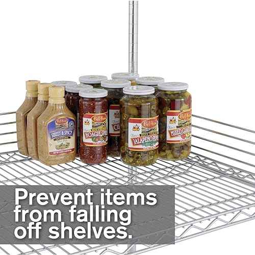METRO L36N-4C Super Erecta 4" High Stackable Ledge for Wire Shelving, Chrome, 36"