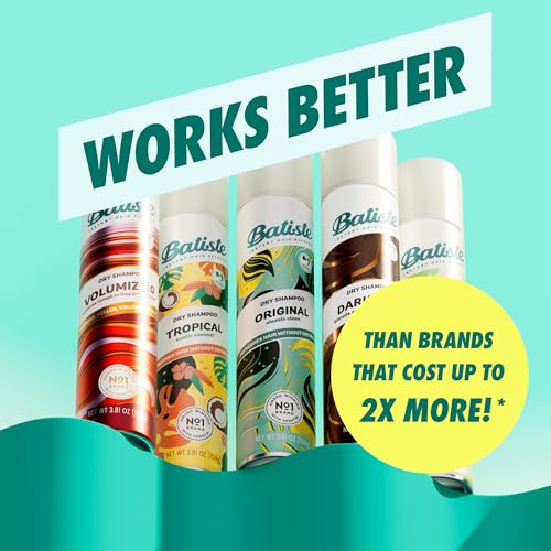 Batiste Dry Shampoo, Waterless shampoo, Original, 3.81oz, Pack of 3