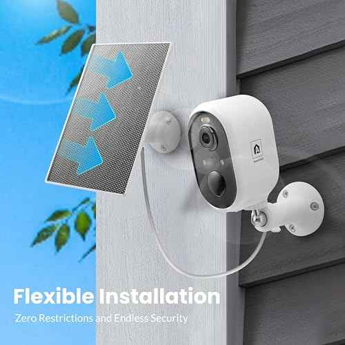 Solar Security Camera Outdoor Wireless, 2K Color Night Vision, Battery Powered PIR Motion Detection,2.4GHz WiFi Cameras for Home Surveillance, Light and Sound Alarm, 2-Way Audio