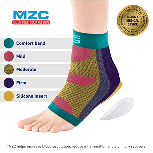 Neo-G Plantar Fasciitis Compression Socks – Support for Plantar Fasciitis, Heel and Arch Pain, Silicone Heel Cushioning for Targeted Pain Relief – Class 1 Medical Device – 1 Pair - L