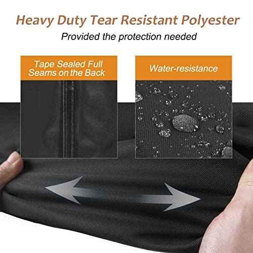 NettyPro Deck Box Cover, Fade Resistant Waterproof Outdoor Patio Storage Box Bench Cover for Rectangular 150-230 Gallon Resin Large Deck Box, 62 x 30 x 28 inch, Black