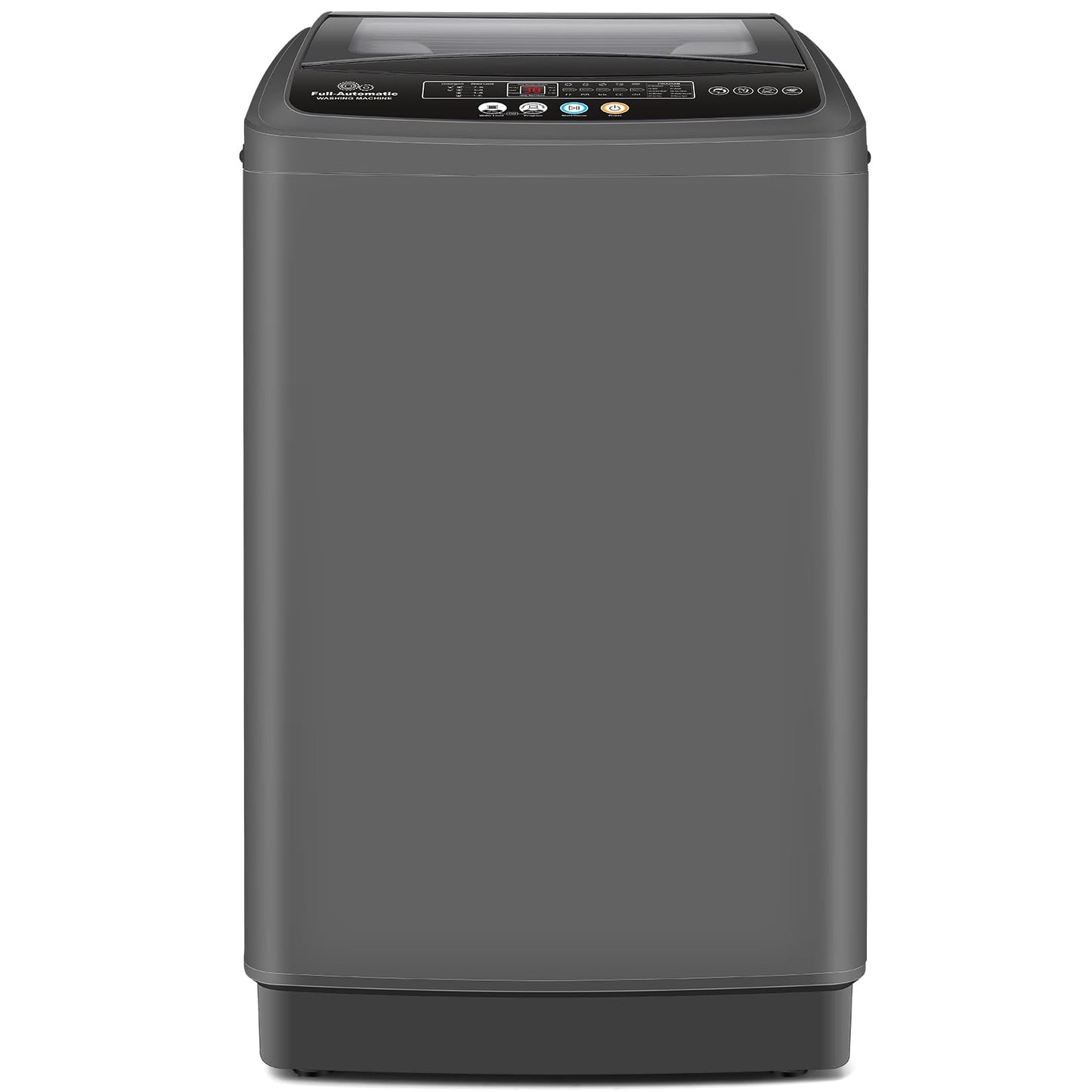 Nictemaw Portable Washing Machine, 20.5Lbs Capacity Full-Automatic Portable Washer Machine, 2.8Cu.ft Washer and Dryer Combo with 10 Programs & 8 Water Levels Laundry Machine for Apartments-Glass Cover