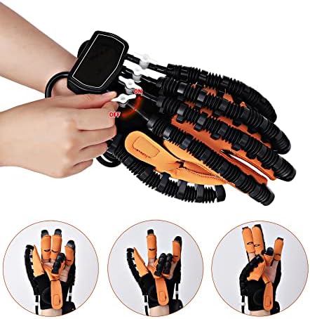 Rehabilitation Robot Gloves Upgrade Hemiplegia Hand Stroke Recovery Equipment with USB Chargeable and Strength Adjustment