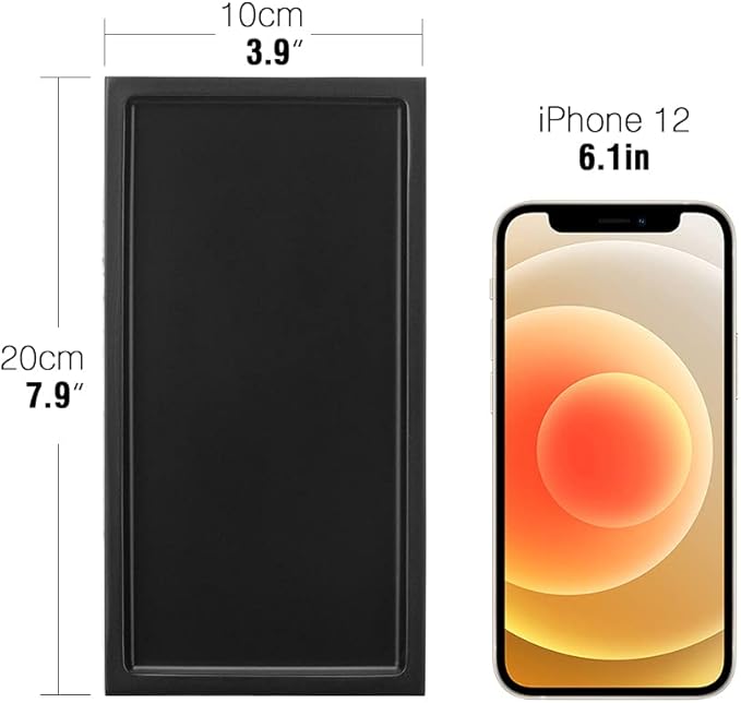 Luxspire Bathroom Vanity Tray, 8 x 4 inch Resin Dresser Jewelry Ring Dish Tank Storage Kitchen Sink Countertop Organizer Plate Holder for Perfume Soap Towel Bathroom Accessories, Mini, Matte Black