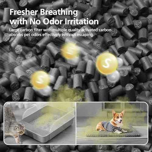 EverestAir Replacement Filter Compatible with Levoit EverestAir-P Air Purifier, 3-In-1 HEAP with Activated Carbon Filter for Home Large Room, 2 Pack