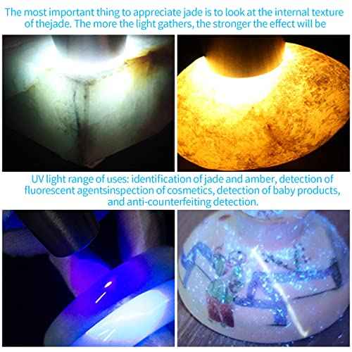 USB Rechargeable Six LEDs Expert Jade Appraisal Flashlight, Jewelry Flashlight £¬red Light£¬Jewelry Appraisal Gemstones Diamond.