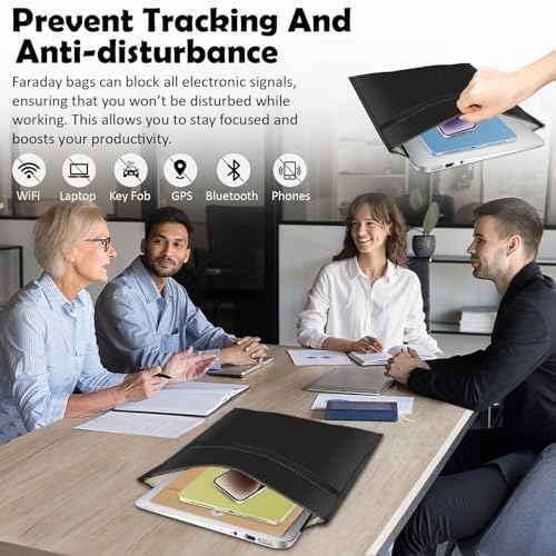 5 Pack Faraday Bags with Handle & Reflective Strip, Faraday cages for Laptops, Tablets, Phones, Car Keys, Anti-Tracking EMP Bag, Fireproof & Waterproof Signal Blocking Pouch