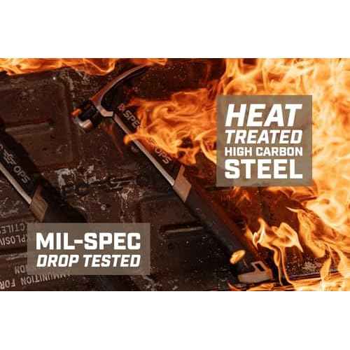 Spec Ops Tools Nailing Hammer, 16 oz, Rip Claw, Smooth Face, Shock-Absorbing Grip, 3% Donated to Veterans