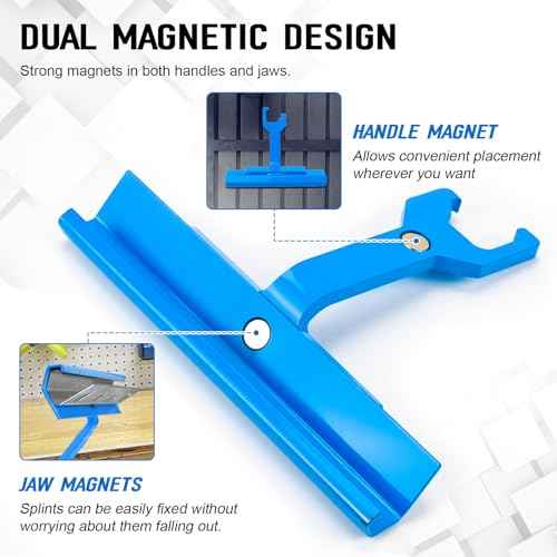 Magnetic PPC & PPF Clip, Cleat Tool for Ductwork, 6" Jaw and 4" Magnetic Clip Cleat Tool for HVAC, Easy to Operate, Crimpers
