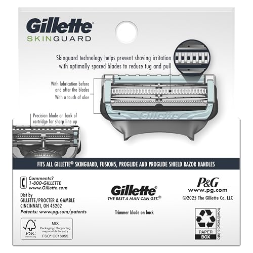 Gillette SkinGuard Men's Razor Blades, 4 Blade Refills