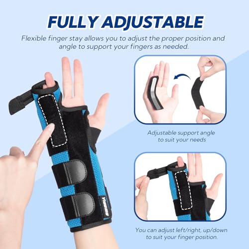 Boxer Fracture Splint, Ulnar Gutter Splint Right Hand, the 4th and 5th Metacarpal Finger Splint Hand Brace, Boxer Orthosis Hand & Wrist Brace for Women & Men, Right, L