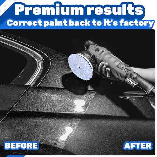 Microfiber Polishing Pad, 3Pcs 5Inch 125mm Microfiber Cutting Finishing Disc with Hook & Loop Backing for Car Buffer Polisher Cutting Buffing Waxing and Polishing